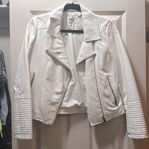 White Faux Leather Jacket